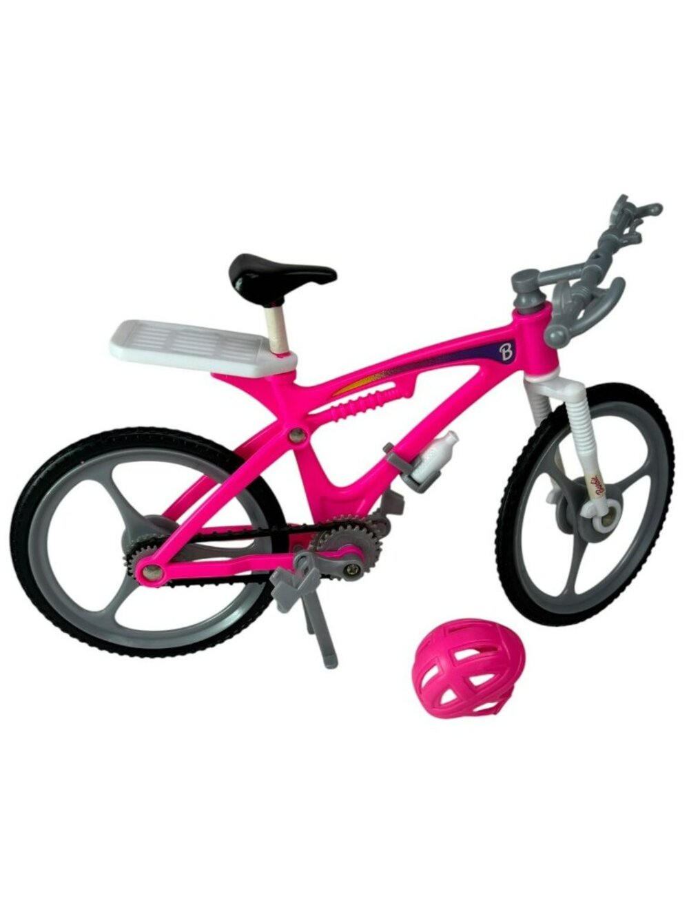 W/ HELMET & WATER BOTTLE Vintage 1990s Barbie Pink Mountain Bike Bicycle 1998